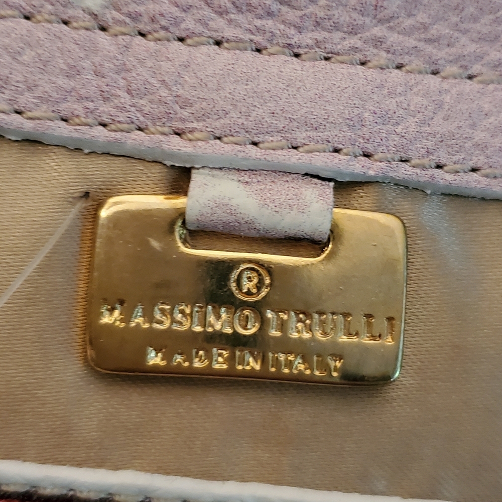 MASSIMO TRULLI Limited-Edition Pink Leather Canteen Crossbody Tote - Picture 15 of 17